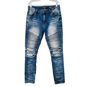 RSole Buckle y2k jeans moto skinny stretch 34 x 34
